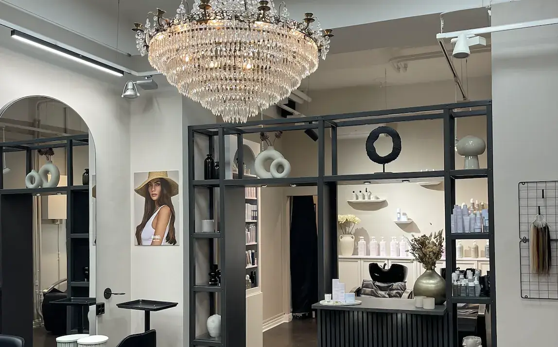 Juvas Hair Stockholm salongsinteriör